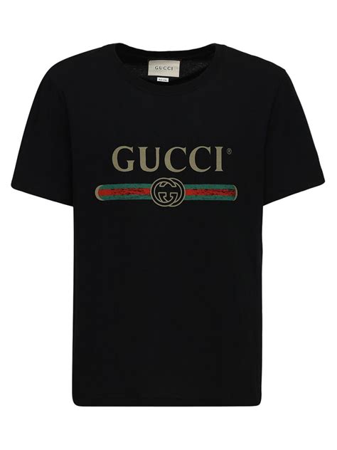 distressed gucci t shirt|Gucci black t shirt.